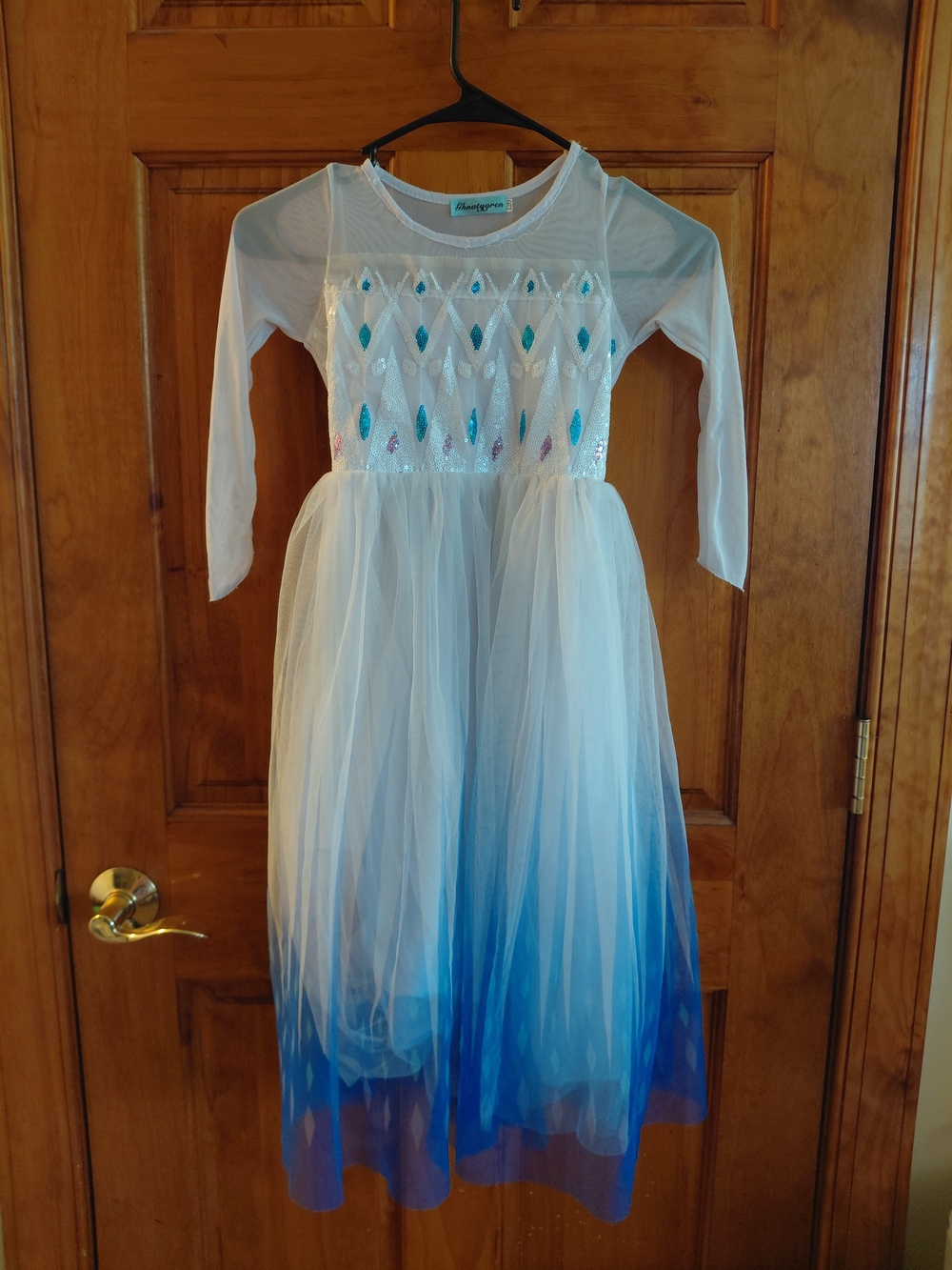 Disney White and Blue Ombre Tulle Princess Dress Size 5/6